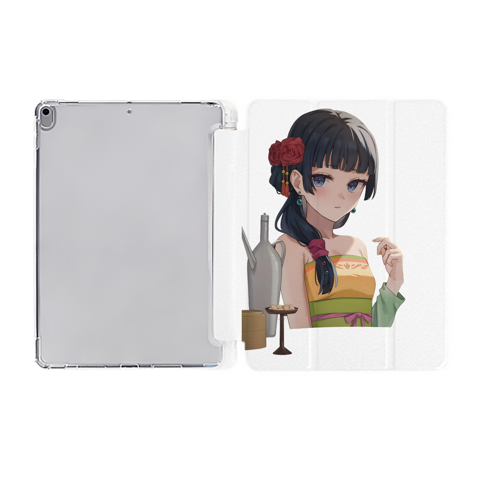 （画像用） 薬屋のひとりごと The Apothecary Diaries IPad ケース ペン収納付き 三つ折りスタンド PUレザー×シリコン 対応機種9.5/10.5/10.9インチ
